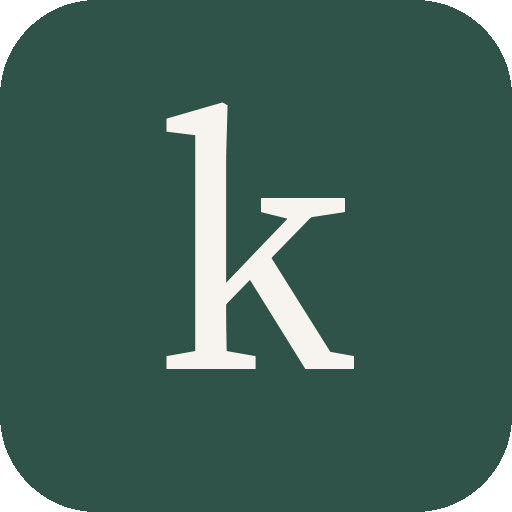 Kapitalruhe Favicon — minimalistisches K in Forstgrün